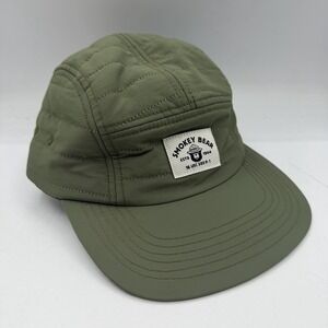 Smokey Bear Hat Cap Green 5 Panel Adjustable Strapback 100% Nylon Mad Engine NWT